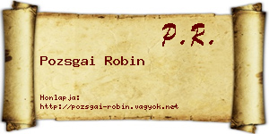 Pozsgai Robin névjegykártya